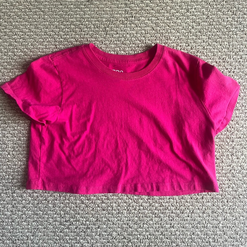 BDG Pink Short Sleeve Tee Vibrant Cotton Crew Neck